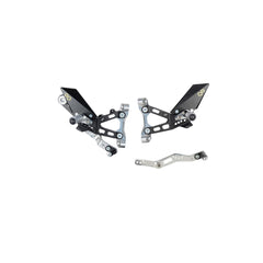 LIGHTECH Pedane Regolabili Con Poggiapiede Snodato per Bmw M 1000 RR 2021