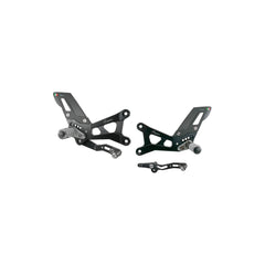 LIGHTECH Pedane Regolabili Con Poggiapiedi Snodati per Yamaha R6 2017