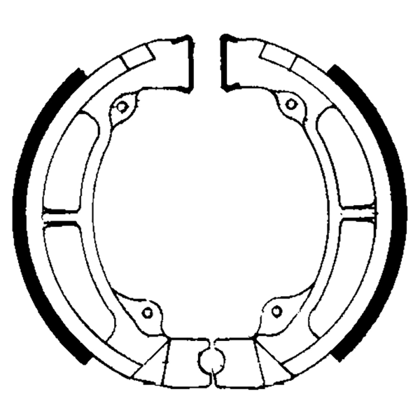 Ganasce Freno FERODO FSB717 Posteriore per KAWASAKI KLR D4-D5-D6 250 1987 - 1989