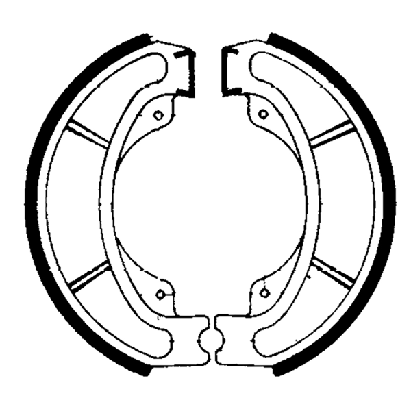 Ganasce Freno FERODO FSB748 Posteriore per HONDA CN 250 HELIX 250 1986 - 1990
