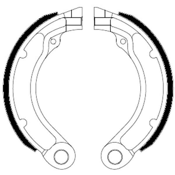 Ganasce Freno FERODO ECO FSB873A Posteriore per PIAGGIO VESPA 125 125 1955 - 1965