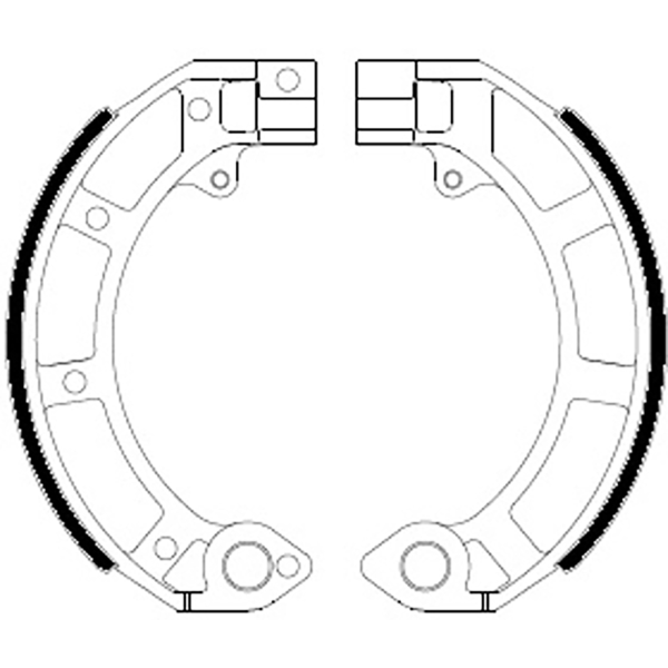 Ganasce Freno FERODO ECO FSB874A Posteriore per PIAGGIO VESPA GS 160 160 1962 - 1964