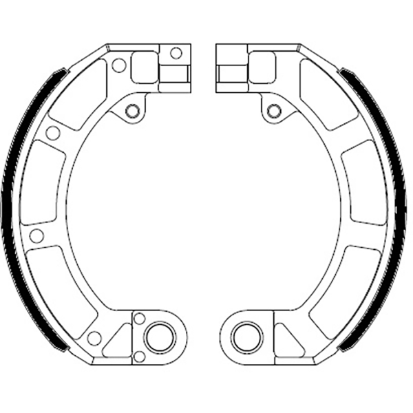 Ganasce Freno FERODO ECO FSB891A Posteriore per PIAGGIO VESPA 50 50 1967 - 1982