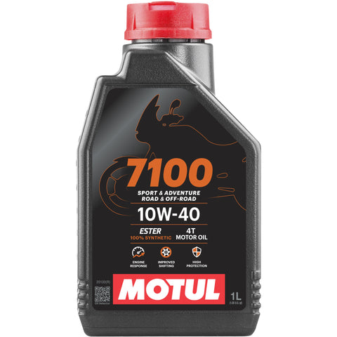 Aceite de motor para moto Motul 7100 10w40 100% sintético, pack de 1 litro o 4 litros