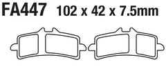 Pastillas de freno delanteras EBC Racing GPFAX para Aprilia, Ducati, Suzuki, pinza Brembo M4, 1 par para 1 disco