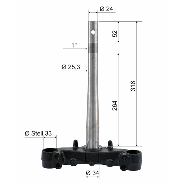 Testa forcella RMS Honda Sh 125-150cc  per HONDA SH 125 125 2001 - 2004