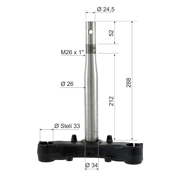 Testa forcella RMS Honda Sh 125cc Ie  per HONDA SH 150 A I ABS 150 2013 - 2016