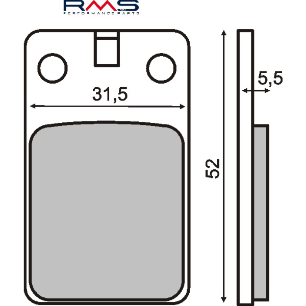 Pastiglie Freno RMS Organiche Malaguti F12 Phantom 50cc Anteriore per MALAGUTI RST 50 1990 - 1991