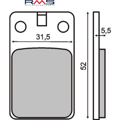 Pastiglie Freno RMS Organiche Malaguti F12 Phantom 50cc Anteriore per MALAGUTI RST 50 1990 - 1991