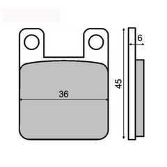 Pastiglie Freno RMS Organiche Derbi Senda Posteriore per APRILIA RX - SX 50 2011 - 2013