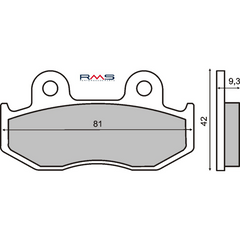 Pastiglie Freno RMS Organiche Honda Sh 125-150cc Anteriore per HONDA NES 125  AROBASE 125 2000 - 2006