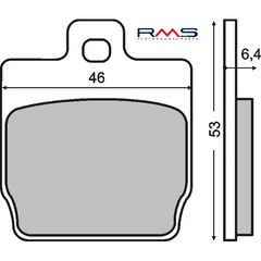 Pastiglie Freno RMS Organiche Mbk Nitro 50cc Posteriore per YAMAHA EW SLIDER 50 2000 - 2002