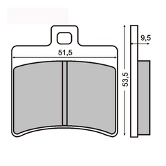 Pastiglie Freno RMS Organiche Aprilia Scarabeo 125cc/Leonardo 250cc Posteriore per APRILIA ATLANTIC EU3 125 2010 - 2012