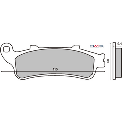 Pastiglie Freno RMS Organiche Honda Pantheon 125cc/Foresight 250cc Anteriore per HONDA FES 125 PANTHEON 125 1998 - 2002