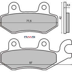 Pastiglie Freno RMS Organiche Kymco Dink 125-150cc Anteriore per KAWASAKI BN ELIMINATOR A6F-A7F 125 2006 - 2007