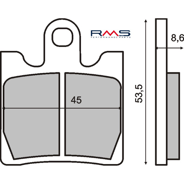 Pastiglie Freno RMS Organiche Suzuki Burgman 250cc Anteriore per SUZUKI AN250 BURGMAN W-K2 250 1998 - 2002