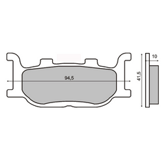 Pastiglie Freno RMS Organiche Yamaha Majesty 250cc Anteriore per YAMAHA XJ N 600 1999 - 2001