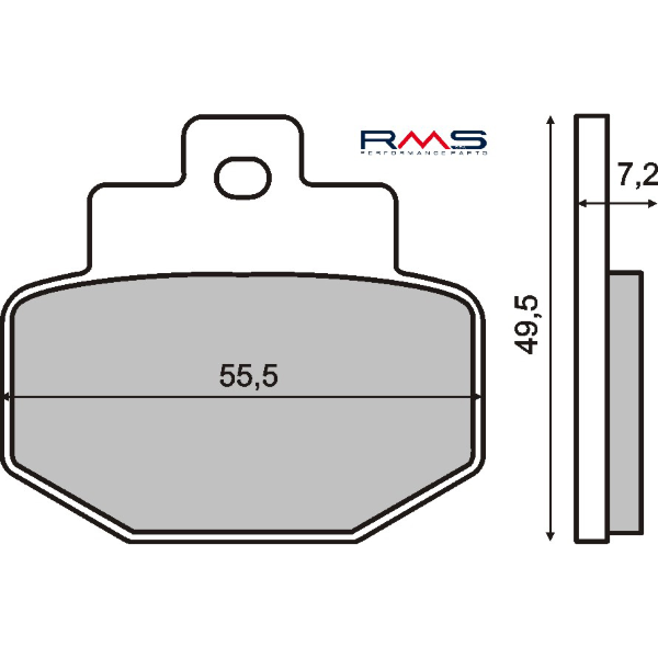 Pastiglie Freno RMS Organiche Piaggio Hexagon 125cc Posteriore per PIAGGIO SUPER HEXAGON GTX 12 125 2001 - 2002