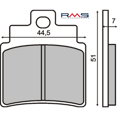 Pastiglie Freno RMS Organiche Kymco Grand Dink 250cc Anteriore per SYM JOYMAX 250 2005 - 2007