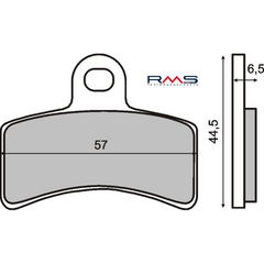 Pastiglie Freno RMS Organiche Gas Gas 125-200-250cc Anteriore per GAS GAS BOYS EC - TXT 50 2000 - 2000