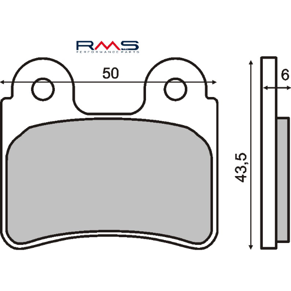 Pastiglie Freno RMS Organiche Montesa Cota Anteriore per BETA EVO 80 SENIOR 80 2009 - 2015