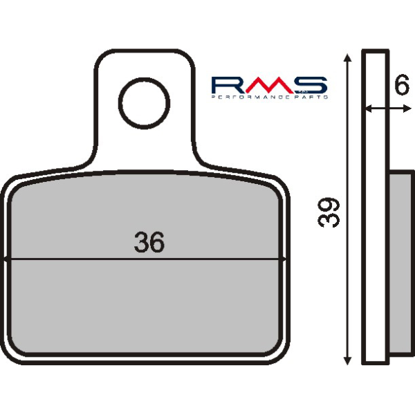 Pastiglie Freno RMS Organiche Montesa Cota Posteriore per BETA MINICROSS 50 R12 50 2005 - 2007