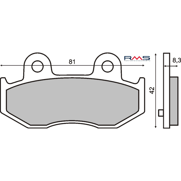 Pastiglie Freno RMS Organiche Suzuki Burgman 250-400cc Posteriore per SUZUKI AN250 BURGMAN K3-K6 250 2003 - 2006