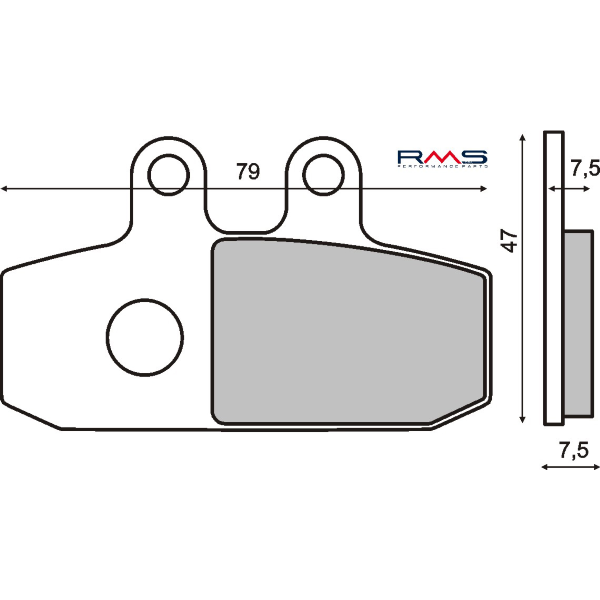 Pastiglie Freno RMS Organiche Aprilia Atlantic 500 Anteriore per APRILIA ATLANTIC 500 2001 - 2004