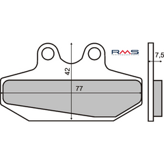 Pastiglie Freno RMS Organiche Derby Bultaco 50-75cc Anteriore per APRILIA TUONO 50 2003 - 2004