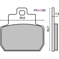 Pastiglie Freno RMS Organiche Piaggio Beverly 500cc Posteriore per PIAGGIO X9 EVOLUTION 250 2006 - 2006