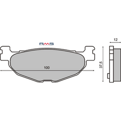 Pastiglie Freno RMS Organiche Yamaha Majesty 400cc/T-Max 500cc Posteriore per YAMAHA YP400 MAJESTY ABS 400 2007 - 2008