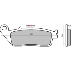 Pastiglie Freno RMS Organiche Honda CBR 1000F Anteriore per KAWASAKI Z750 LBF-LCF 750 2011 - 2012