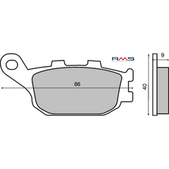 Pastiglie Freno RMS Organiche Honda CBR 600F Posteriore per HONDA NSS 250 JAZZ 250 2001 - 2001