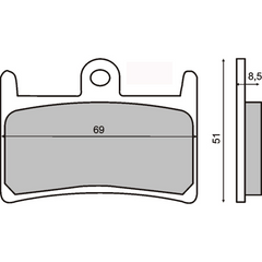 Pastiglie Freno RMS Organiche Yamaha T-Max 500 Anteriore per YAMAHA YZF-R1 1000 1998 - 1999