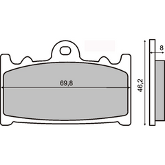 Pastiglie Freno RMS Organiche Suzuki GSR 600 Anteriore per KAWASAKI GPZ S E9 500 2002 - 2002