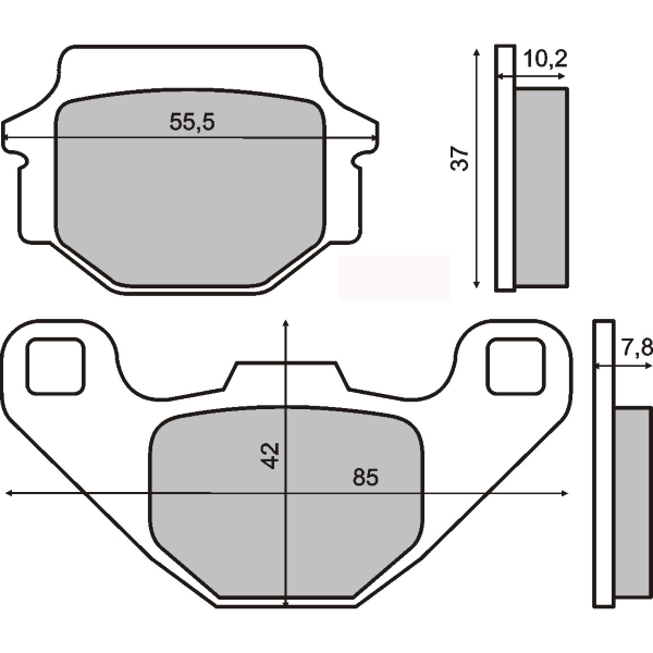 Pastiglie Freno RMS Organiche Kawasaki GPZ 500S Anteriore per KAWASAKI KLR D4-D5-D6 250 1987 - 1989