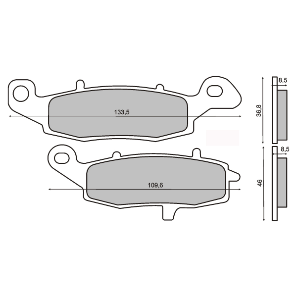 Pastiglie Freno RMS Organiche Kawasaki ZR-7 Anteriore per KAWASAKI KLE VERSYS CBF-CCF-CDF-CEF 650 2011 - 2014