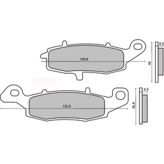 Pastiglie Freno RMS Organiche Suzuki SV 650S Anteriore per SUZUKI RV125 VAN VAN L5 125 2015 - 2015