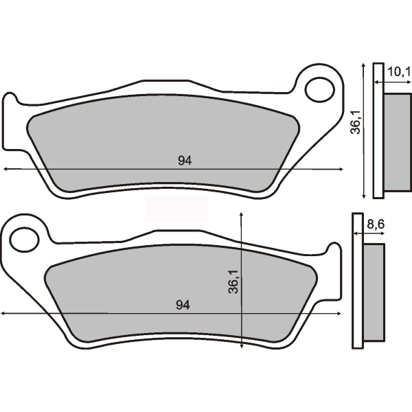 Pastiglie Freno RMS Organiche Bmw 850-1200cc Posteriore per BMW K 1200 R 1200 2005 - 2008