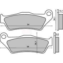 Pastiglie Freno RMS Organiche Bmw 850-1200cc Posteriore per BMW K 1200 R 1200 2005 - 2008