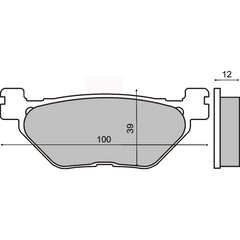 Pastiglie Freno RMS Organiche Yamaha T-Max 500cc  per YAMAHA XP T-MAX 530 2012 - 2014