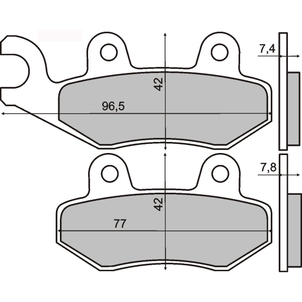 Pastiglie Freno RMS Organiche Peugeot Geopolis Anteriore per KAWASAKI KLX SHF 250 2017 - 2017