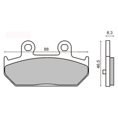 Pastiglie Freno RMS Organiche Suzuki Burgman 400cc Posteriore per SUZUKI AN650 BURGMAN K3-K5 650 2003 - 2005