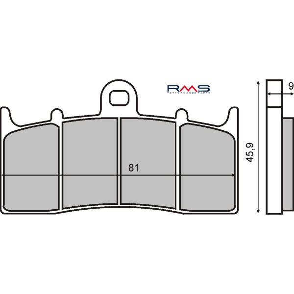 Pastiglie Freno RMS Organiche Bmw R 1150R Anteriore per BMW K 1200 R 1200 2005 - 2008