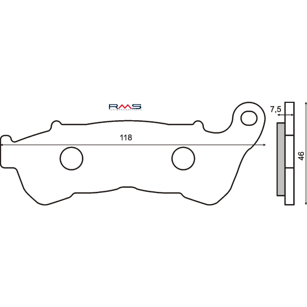 Pastiglie Freno RMS Organiche Honda Sh 300cc Anteriore per HONDA CB 600 FA HORNET ABS 600 2013 - 2015