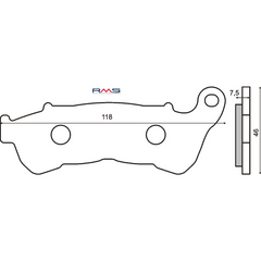 Pastiglie Freno RMS Organiche Honda Sh 300cc Anteriore per HONDA CB 600 FA HORNET ABS 600 2013 - 2015