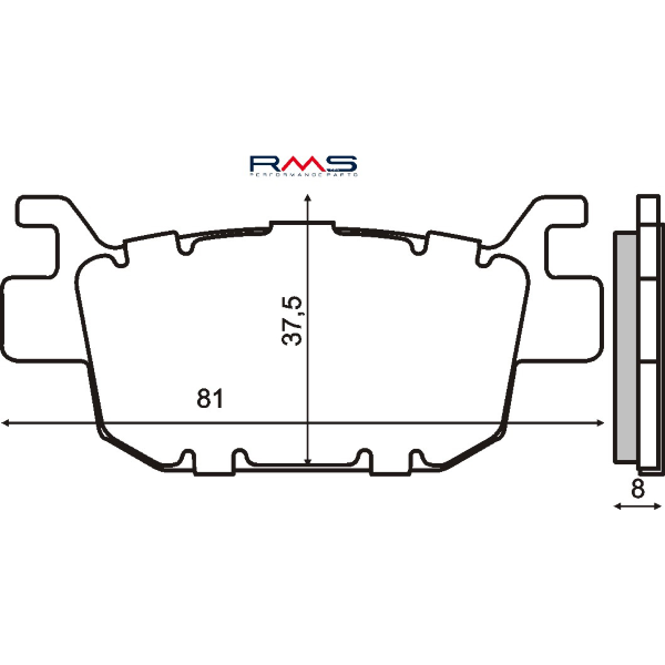 Pastiglie Freno RMS Organiche Honda Sh 300cc