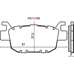 Pastiglie Freno RMS Organiche Honda Sh 300cc