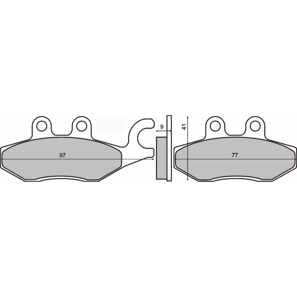 Pastiglie Freno RMS Organiche Piaggio X9 Evolution 250cc Posteriore per PIAGGIO MP3 IE 125 2008 - 2009