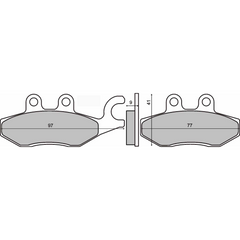 Pastiglie Freno RMS Organiche Piaggio X9 Evolution 250cc Posteriore per PIAGGIO MP3 IE 125 2008 - 2009